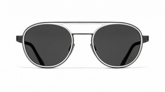 Blackfin Pebble Beach [BF979] Sunglasses, C1462 - Black/Silver (Solid Smoke)