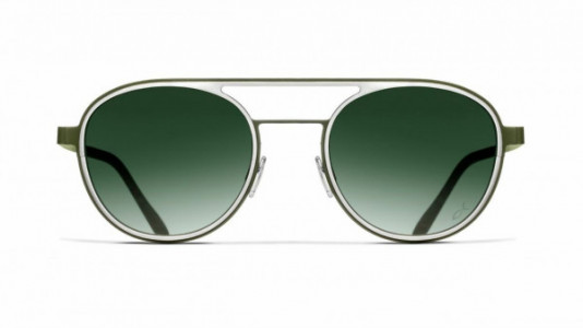 Blackfin Pebble Beach [BF979] Sunglasses, C1464 - Green/Silver (Solid Smoke)
