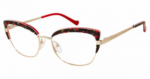 Betsey Johnson BET PARLEZ VOUS Eyeglasses, red
