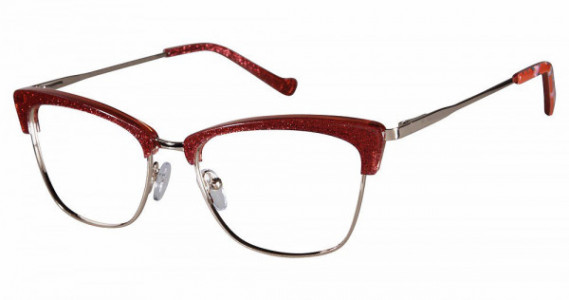 Betsey Johnson BET RAZZLE DAZZLE Eyeglasses, red