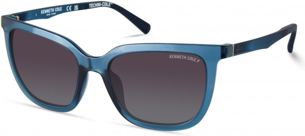 Kenneth Cole New York KC7262 Sunglasses, 91D - Matte Blue / Smoke Polarized