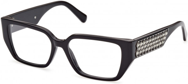 Swarovski SK5446 Eyeglasses, 001 - Shiny Black