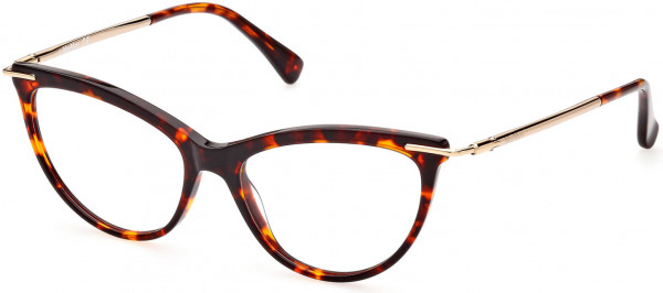 Max Mara MM5049 Eyeglasses, 054 - Shiny Red Havana, Shiny Pale Gold