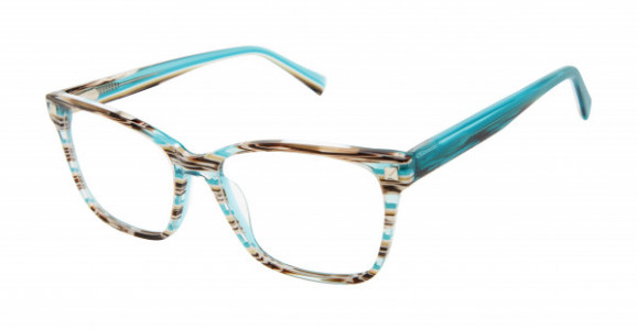 gx by Gwen Stefani GX091 Eyeglasses, Teal Stripe (TEA)