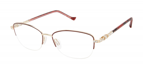 Tura TE277 Eyeglasses, Burgundy/ Rose Gold (BUR)