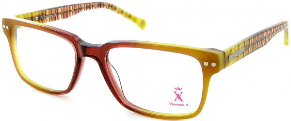Vicomte A. VA40044 Eyeglasses, C2 BROWN/YELLOW