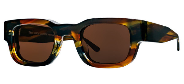 Thierry Lasry FOXXXY Sunglasses, Brown & Green Pattern