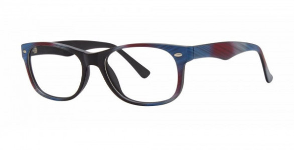 Modern Optical IMMEDIATE Eyeglasses, Black/Navy/Red Matte