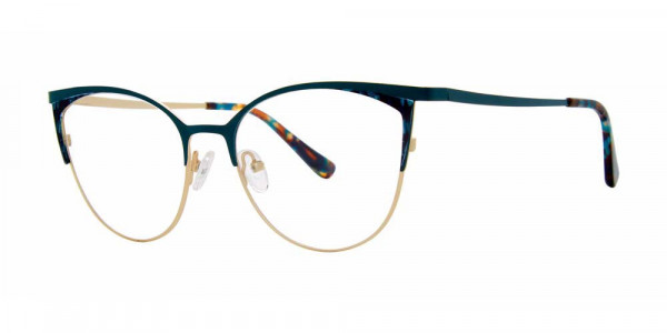 Modern Art A623 Eyeglasses, Matte Teal/Satin Gold