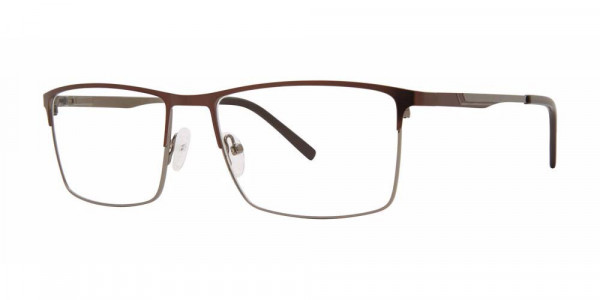 Big Mens Eyewear Club BIG JOURNEY Eyeglasses, Matte Brown/Gunmetal