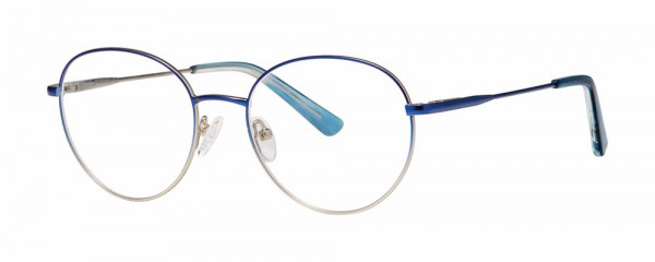Genevieve MEGHAN Eyeglasses, Satin Blue/Silver Fade