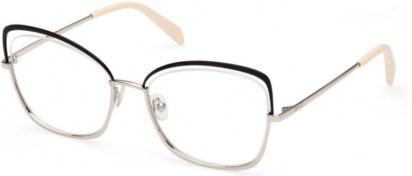 Emilio Pucci EP5208 Eyeglasses, 005 - Shiny Black / Shiny Palladium