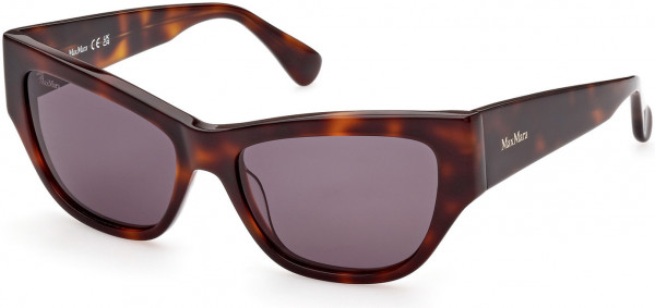 Max Mara MM0041 Francoise Sunglasses, 52A - Shiny Classic Havana / Smoke