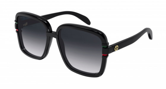 Gucci GG1066S Sunglasses, 001 - BLACK with GREY lenses