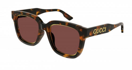Gucci GG1136SA Sunglasses, 002 - HAVANA with BROWN lenses