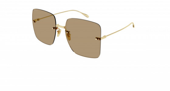 Gucci GG1147S Sunglasses, 003 - GOLD with BROWN lenses
