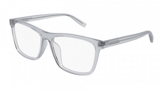 Saint Laurent SL 505 Eyeglasses, 004 - GREY with TRANSPARENT lenses