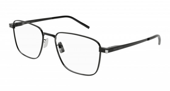 Saint Laurent SL 528 Eyeglasses, 004 - BLACK with TRANSPARENT lenses