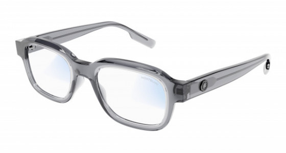 Montblanc MB0201S Sunglasses, 005 - GREY with TRANSPARENT lenses