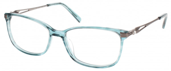 ClearVision SADIE Eyeglasses, Teal Horn