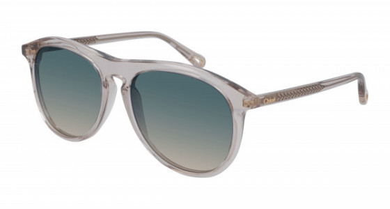 Chloé CH0009S Sunglasses, 004 - PINK with GREEN lenses