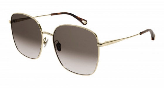 Chloé CH0076SK Sunglasses, 001 - GOLD with BROWN lenses