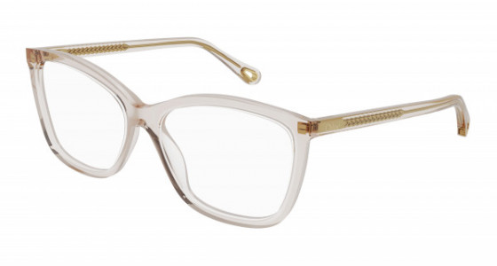 Chloé CH0118O Eyeglasses, 007 - PINK with TRANSPARENT lenses