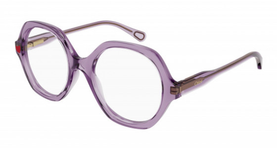 Chloé CC0012O Eyeglasses, 002 - VIOLET with TRANSPARENT lenses