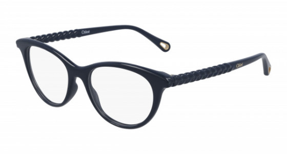 Chloé CH0005O Eyeglasses, 004 - BLUE with TRANSPARENT lenses