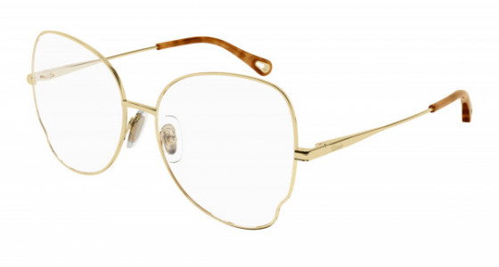 Chloé CH0098O Eyeglasses, 005 - GOLD with TRANSPARENT lenses