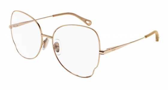 Chloé CH0098O Eyeglasses, 006 - GOLD with TRANSPARENT lenses