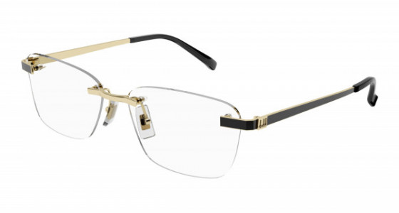 dunhill DU0038OA Eyeglasses, 003 - GOLD with TRANSPARENT lenses