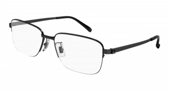 dunhill DU0040OA Eyeglasses, 001 - BLACK with TRANSPARENT lenses