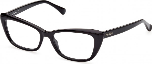 Max Mara MM5059 Eyeglasses, 001 - Shiny Black / Shiny Black