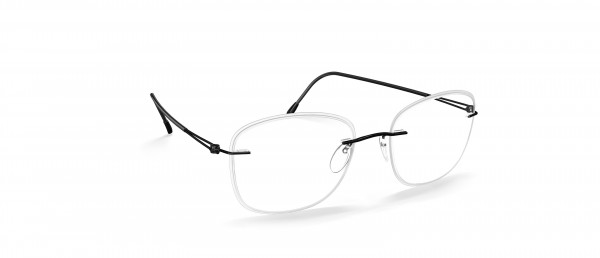 Silhouette Lite Spirit Accent Rings LQ Eyeglasses, 9040 Black