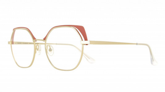 Vanni High Line V4407 Eyeglasses, shiny light gold/ matt burgundy
