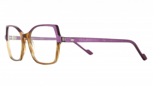 Vanni Pixel V1630 Eyeglasses, transparent brown horn/purple Micropixel