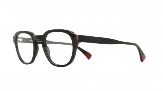 Vanni Re-Master V6610 Eyeglasses, solid black with burgundy details