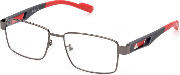adidas SP5036 Eyeglasses, 008 - Shiny Gunmetal / Matte Light Red