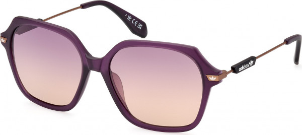 adidas Originals OR0082 Sunglasses, 82Z - Matte Violet / Matte Dark Bronze