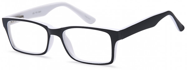 4U US119 Eyeglasses, Black Blue