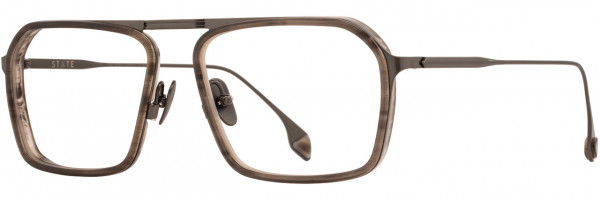 STATE Optical Co Cortez Eyeglasses, 3 - Gray Horn Graphite