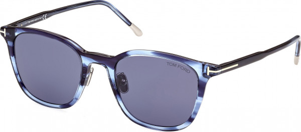 Tom Ford FT0956-D Sunglasses, 90V - Light Blue/Striped / Blue/Striped