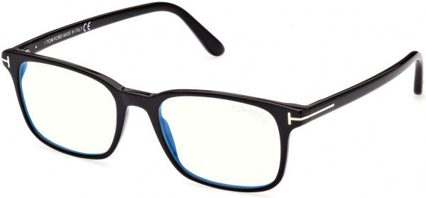 Tom Ford FT5831-B Eyeglasses, 001 - Shiny Black / Shiny Black