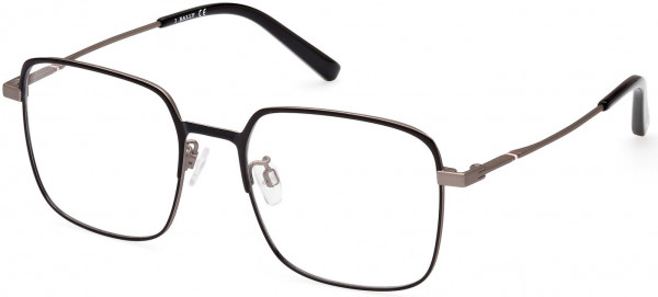 Bally BY5063-H Eyeglasses, 001 - Bilayer Shiny Black & Matte Light Ruthenium / Black