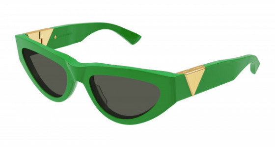 Bottega Veneta BV1176S Sunglasses, 003 - GREEN with GREEN lenses