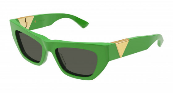Bottega Veneta BV1177S Sunglasses, 003 - GREEN with GREEN lenses