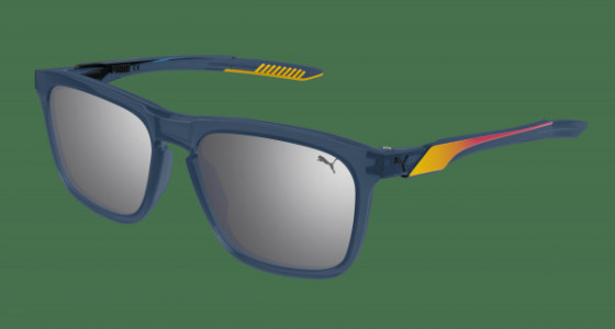 Puma PU0376S Sunglasses, 005 - GREY with SILVER polarized lenses