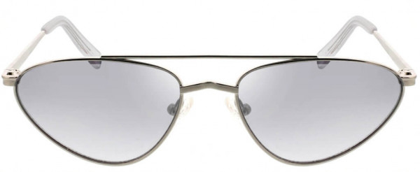 KENDALL + KYLIE KK4036 Sunglasses, 045 Shiny Silver/Smoke Gradient with Light Silver Flash