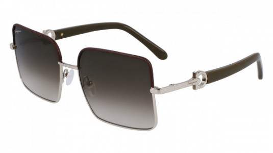Ferragamo SF302SL Sunglasses, (704) GOLD/BROWN